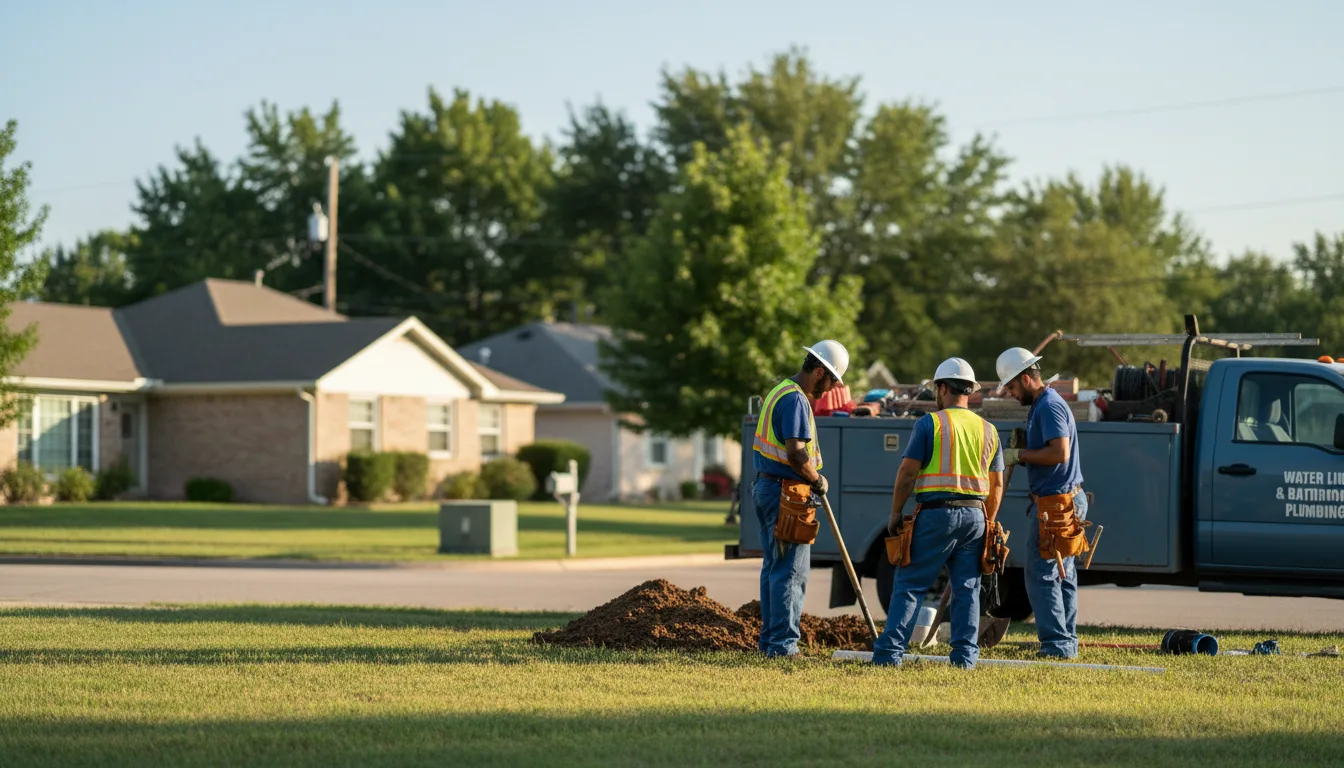 Residential water line and bathroom plumbing service in Pickerington, OH